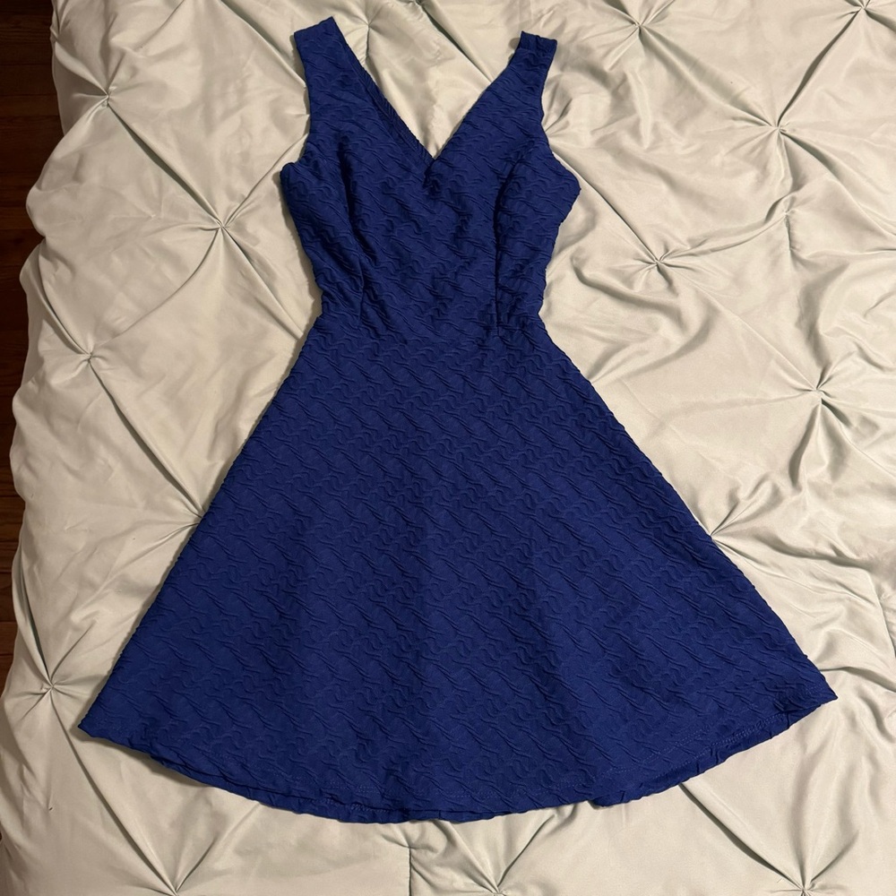 Charlotte Russe Blue Textured Mini Dress